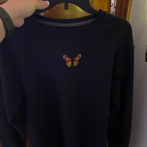 Black butterfly long sleeve